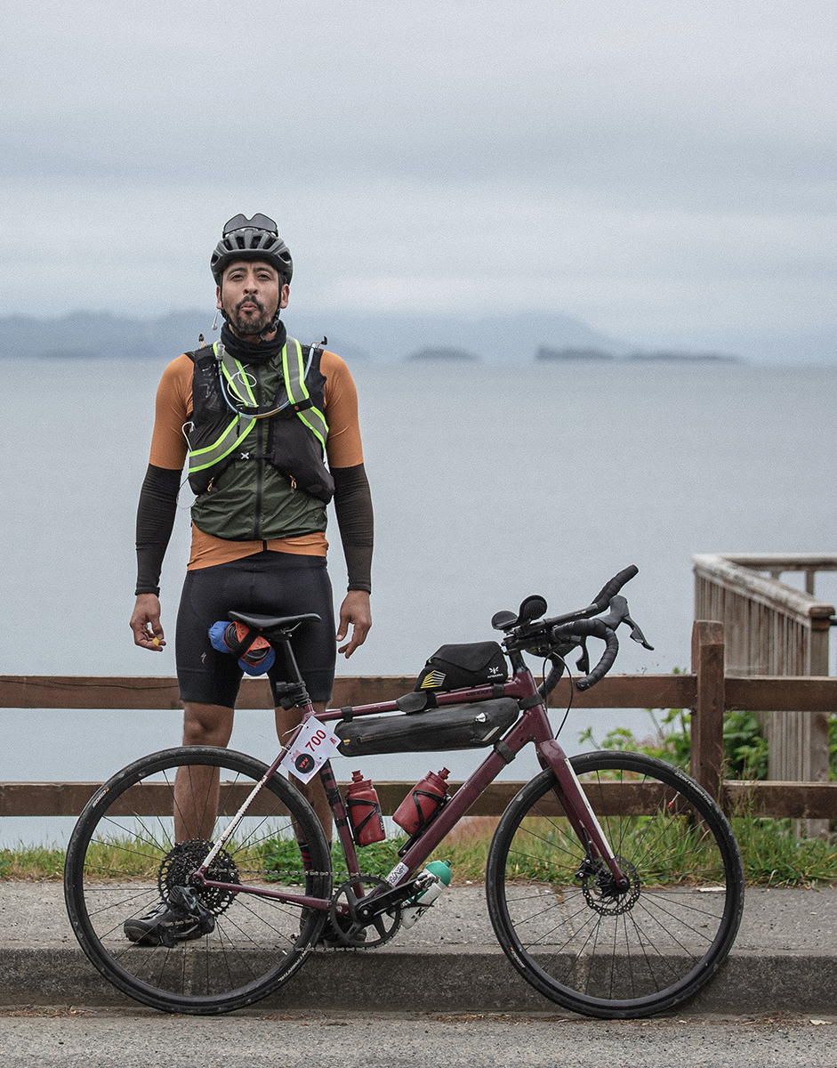 Andrés en la Brevet 600km VPV de Ciclismo en Valdivia, octubre 2023.